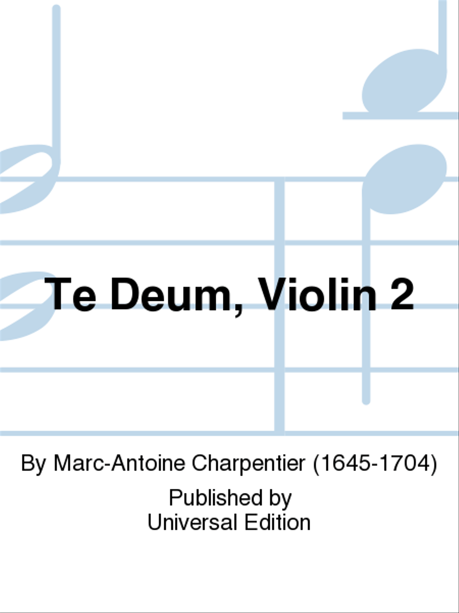 Te Deum, Vn2 School and Community scores gallery preview page 1