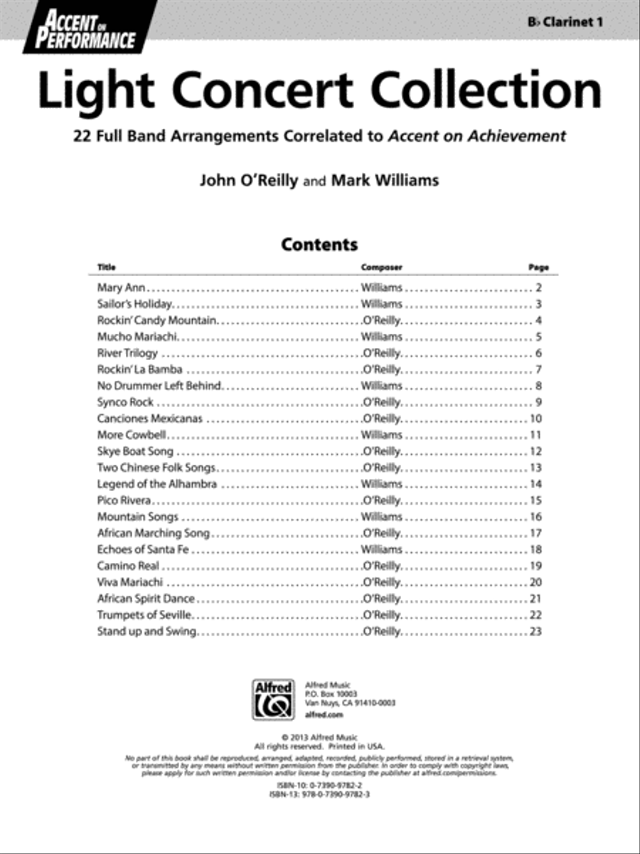 Accent on Performance Light Concert Collection Concert Band scores gallery preview page 2
