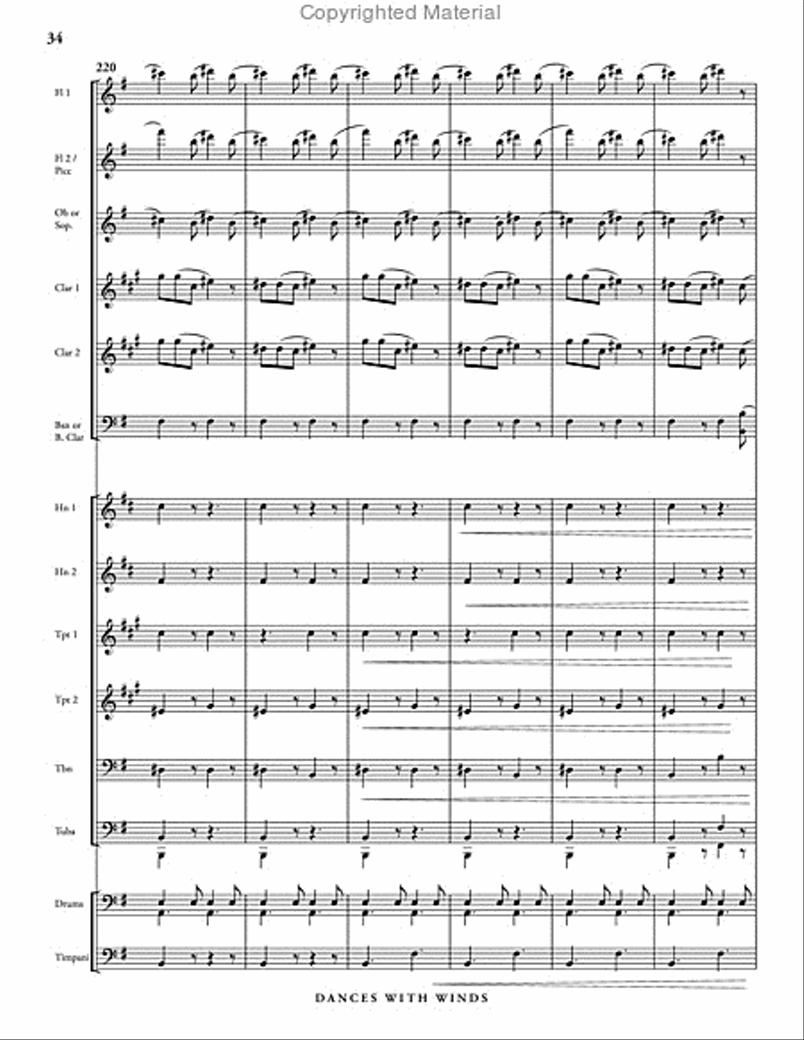 Dances with Winds Dances with Winds Concert Band scores gallery preview page 40