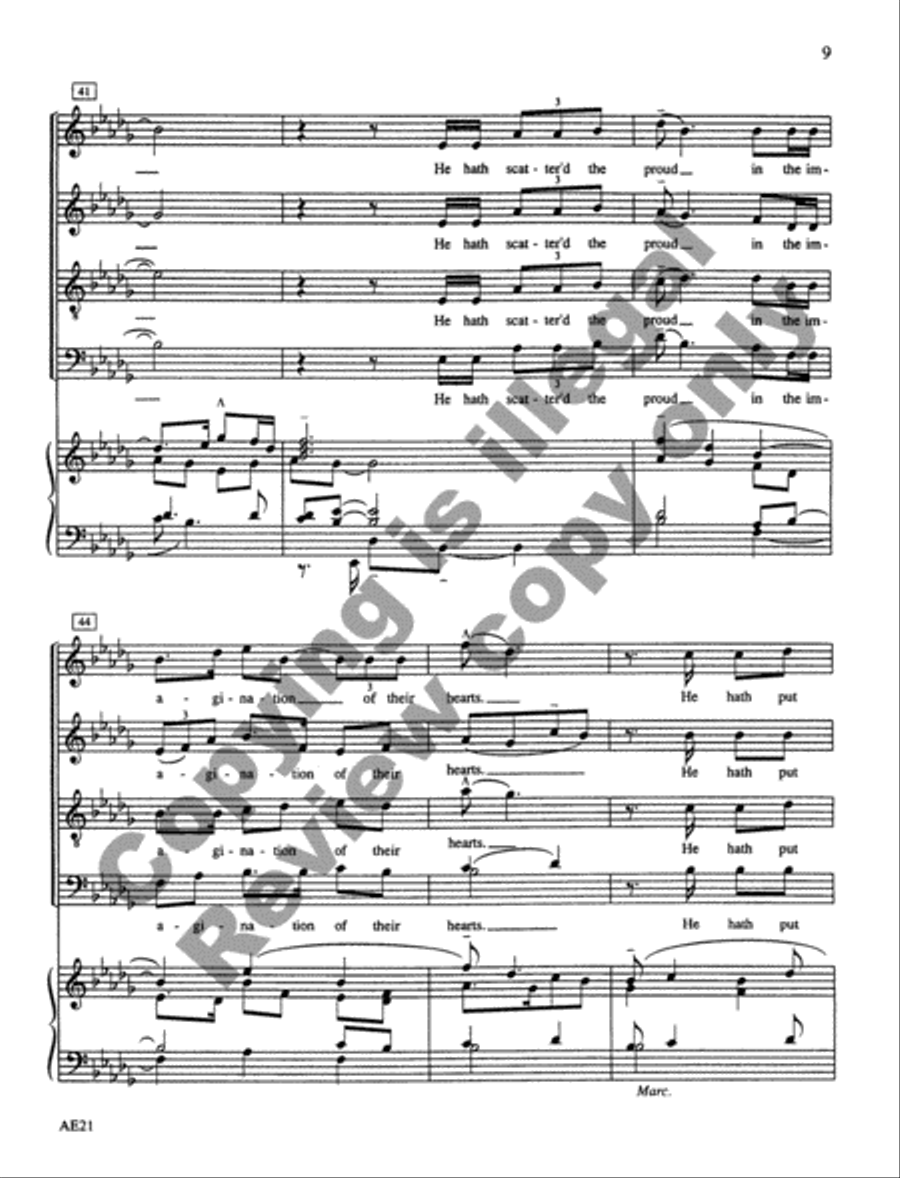 Magnificat & Nunc Dimittis (Dallas Canticles) 4-Part scores gallery preview page 9