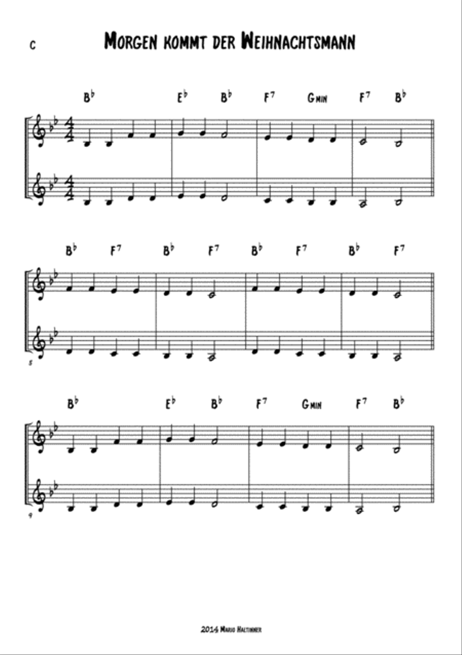 12 Christmas Carols for C-Instruments Small Ensemble scores gallery preview page 5