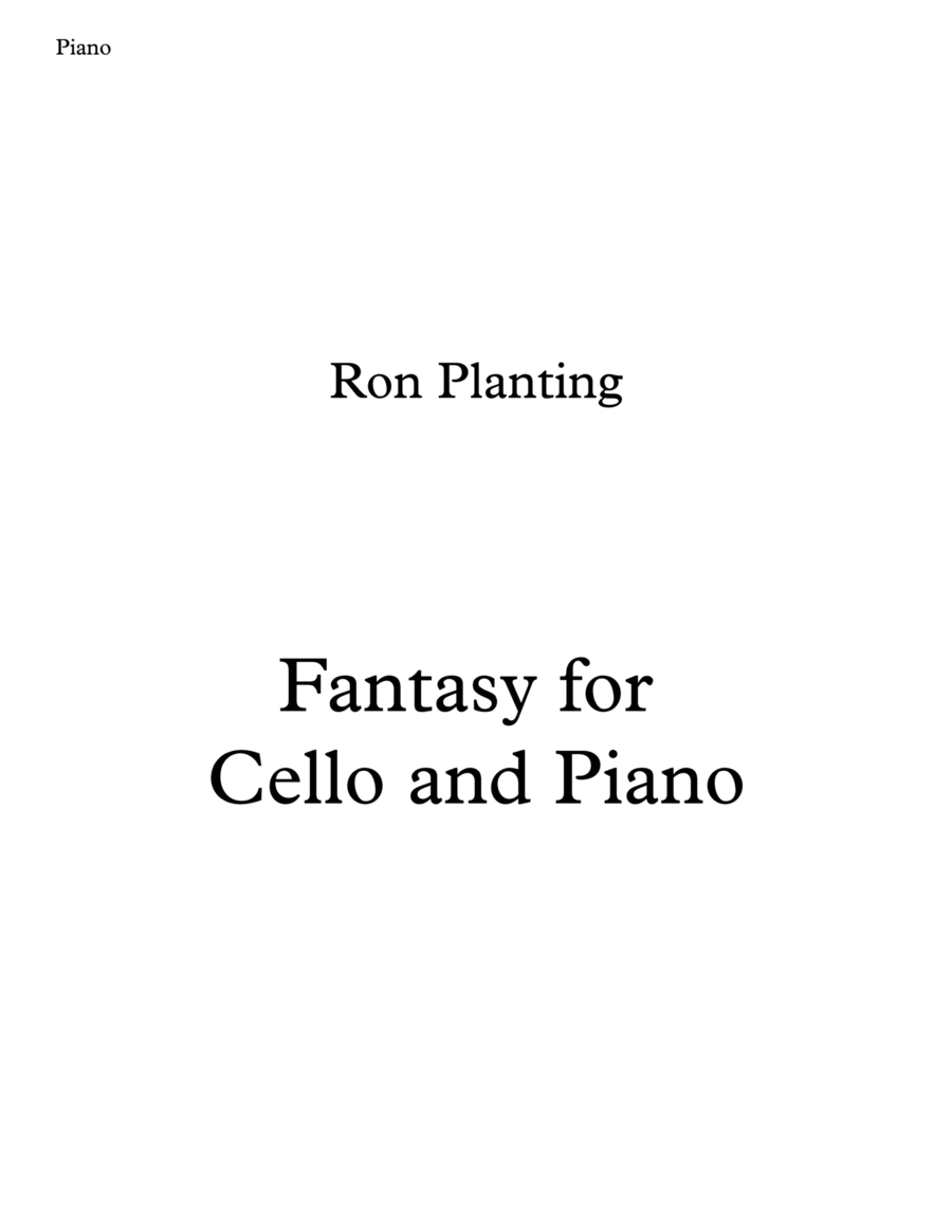 Fantasy for Cello and Piano image number null