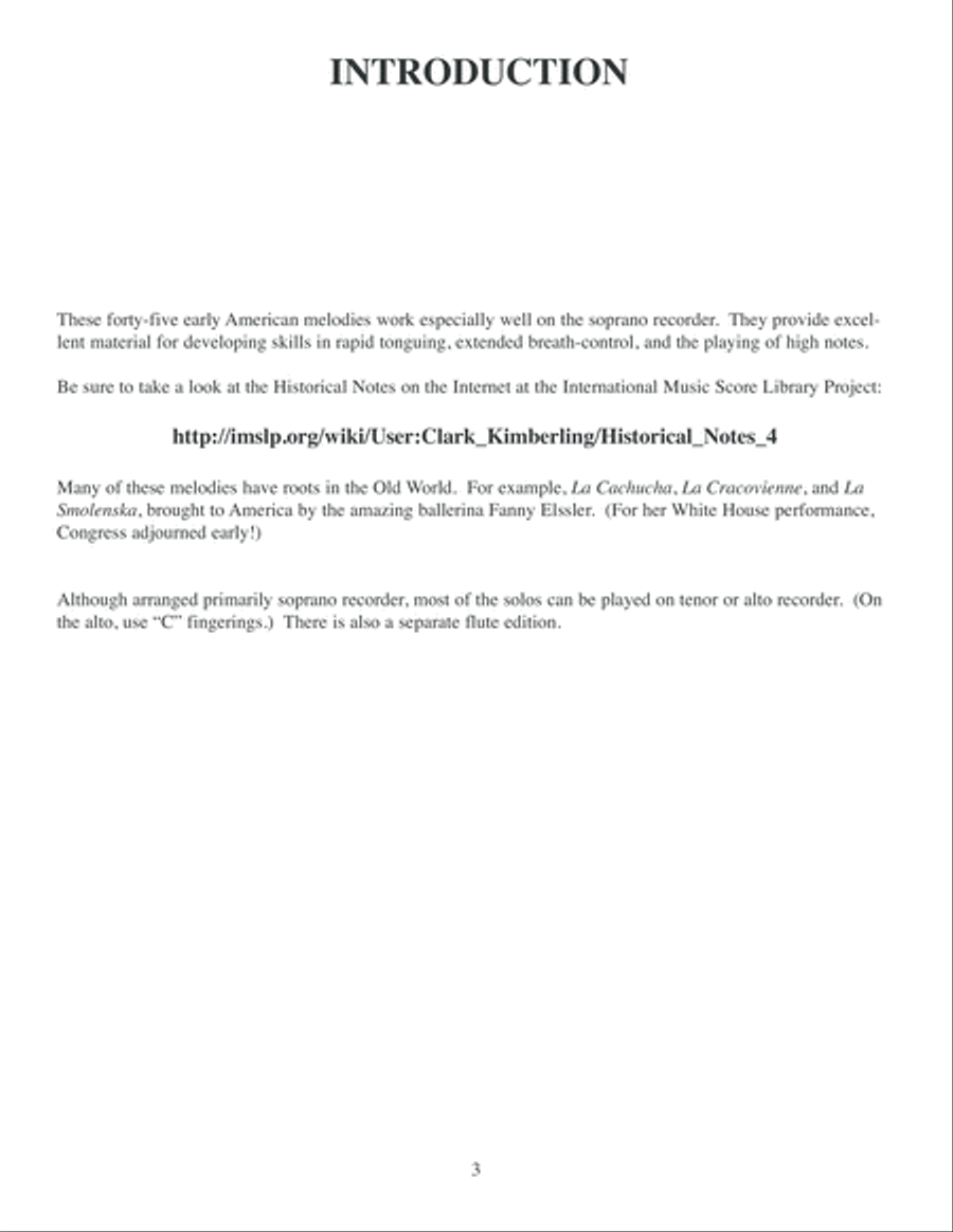 Solos for Soprano Recorder, Collection 4: American Melodies to 1865 Flute scores gallery preview page 4