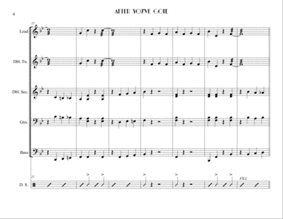 After You've Gone After You've Gone Steel Drum Band scores gallery preview page 4