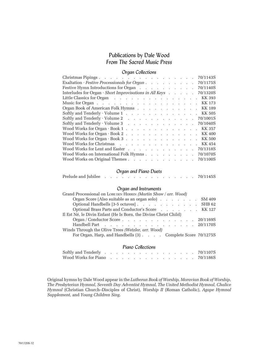 Interludes for Organ (Digital Download) Organ scores gallery preview page 5