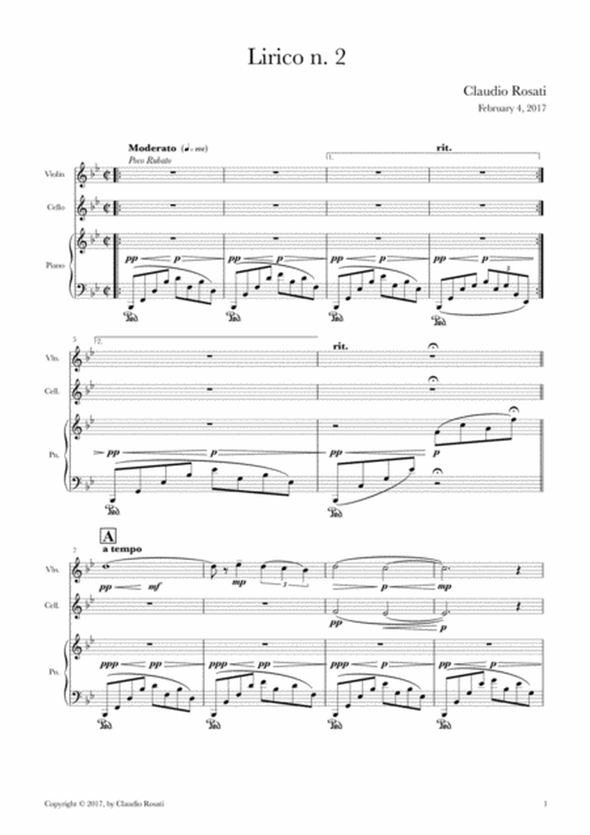 Lirico n. 2 (piano-cello-violin) image number null