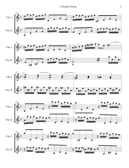 Antonio Vivaldi - Concerto Grosso in d minor RV 565 3rd mvt. arr. for violin duo (score and parts)