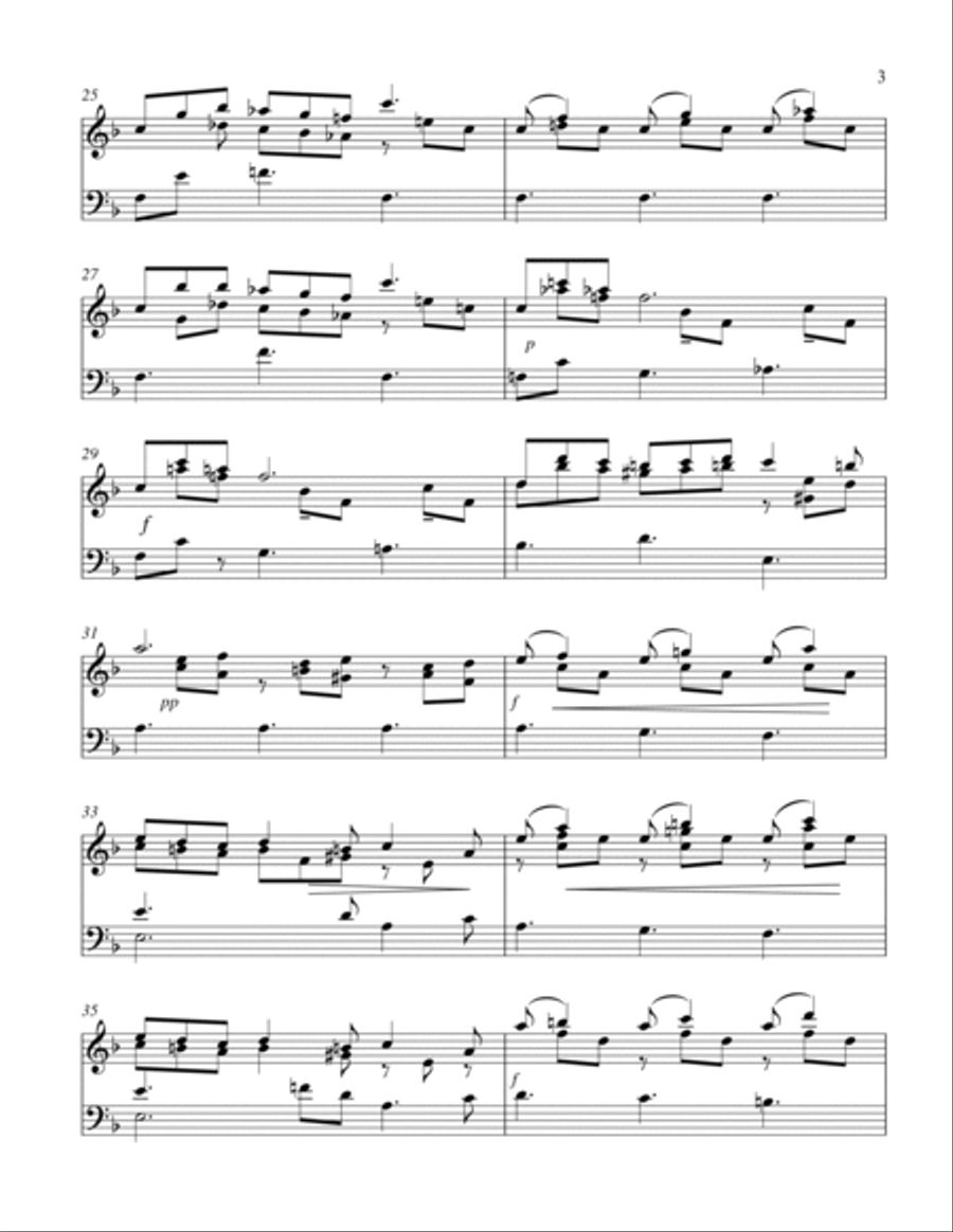 Prelude for Carillon (D min) from Prelude, Fugue et Variation, Op 18 Glockenspiel scores gallery preview page 3
