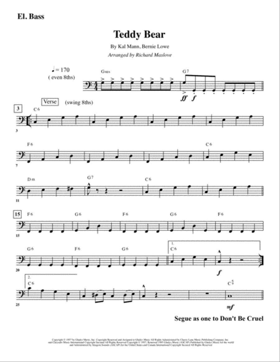 (let Me Be Your) Teddy Bear Large Ensemble scores gallery preview page 3