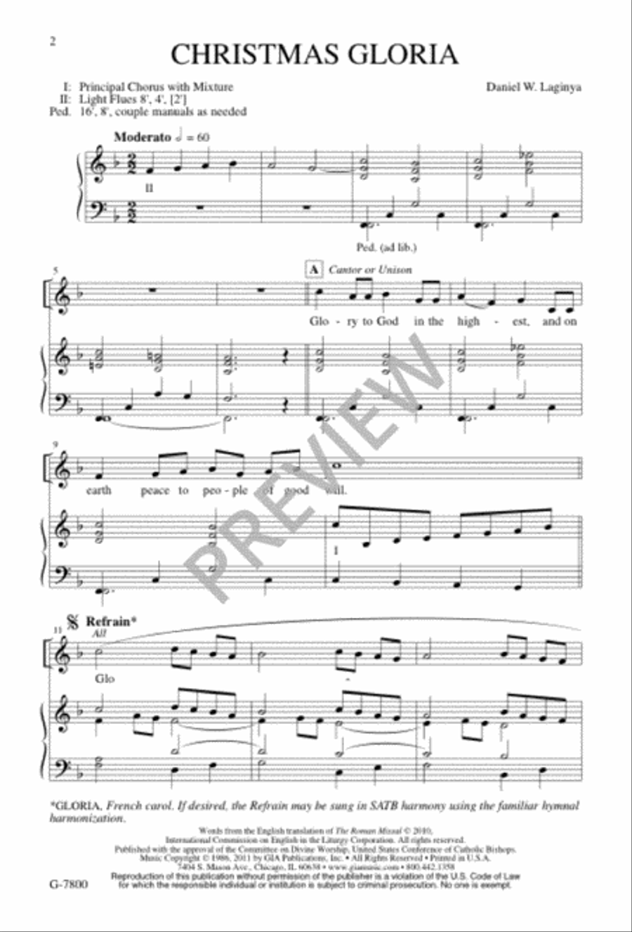 Christmas Gloria Christmas Gloria 4-Part scores gallery preview page 2
