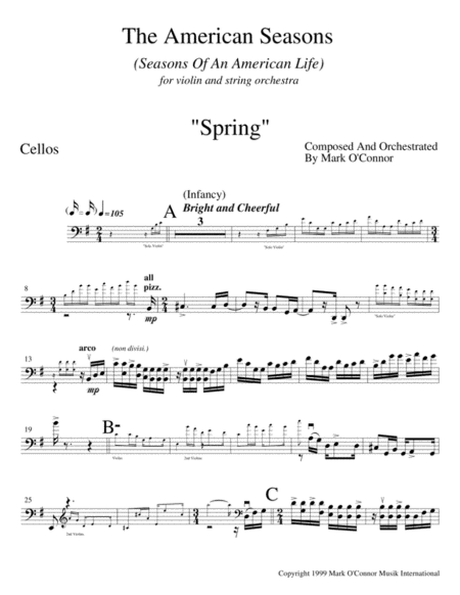 The American Seasons (cellos part – violin and string orchestra) image number null