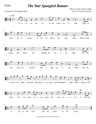 The Star Spangled Banner (Viola)