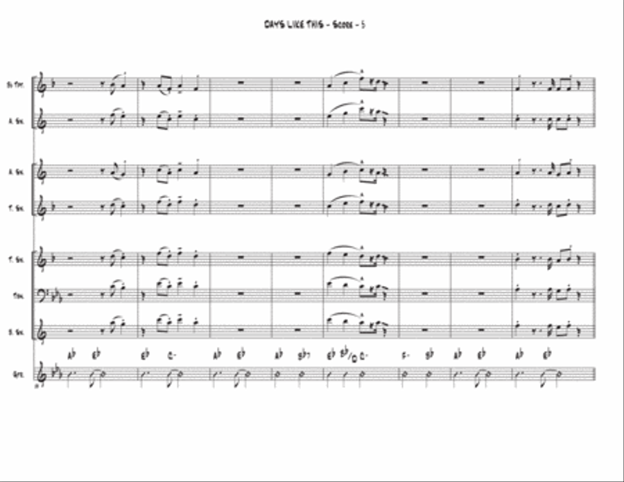 Days Like This Tenor Saxophone scores gallery preview page 5