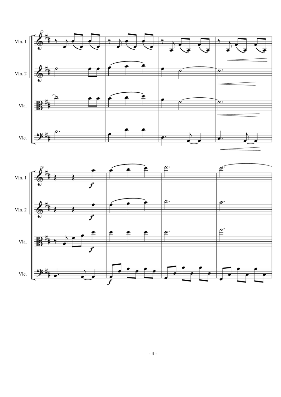 Annie's Song String Quartet scores gallery preview page 4