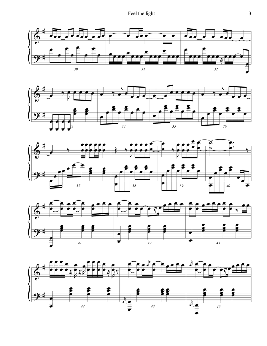 Feel The Light Piano Solo scores gallery preview page 3