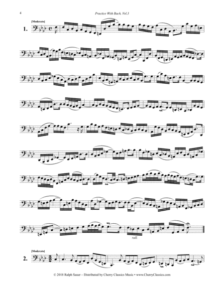 Practice With Bach for the Bass Trombone Volume 3