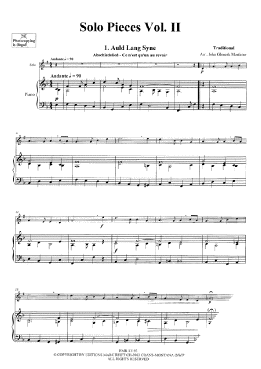 Solo Pieces Vol. 2 Clarinet Solo scores gallery preview page 4