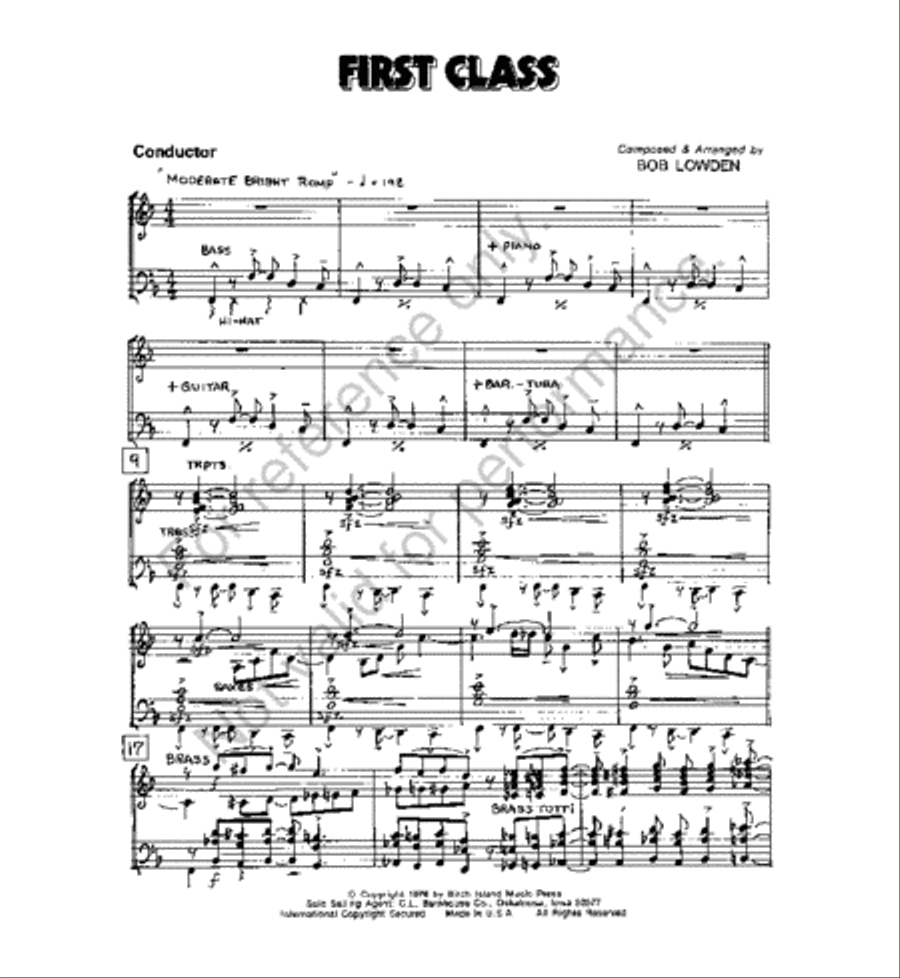 First Class Jazz Ensemble scores gallery preview page 2