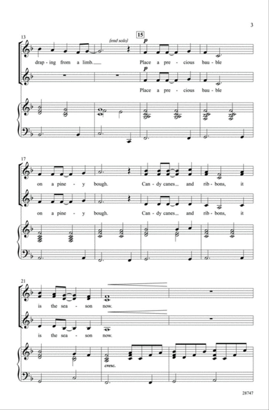 Light the Lights Women's Choir scores gallery preview page 3