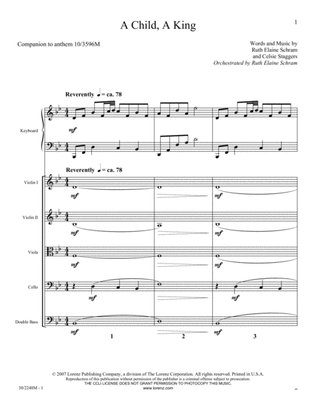 A Child, A King - String Orchestra Score and Parts