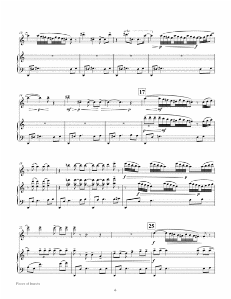 Pieces of Insects - for English Horn and Piano English Horn scores gallery preview page 6