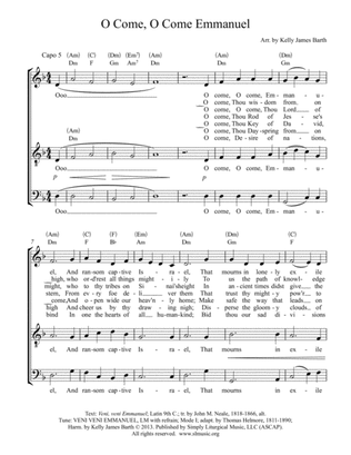 O Come, O Come, Emmanuel (Men's Choral Arrangement)