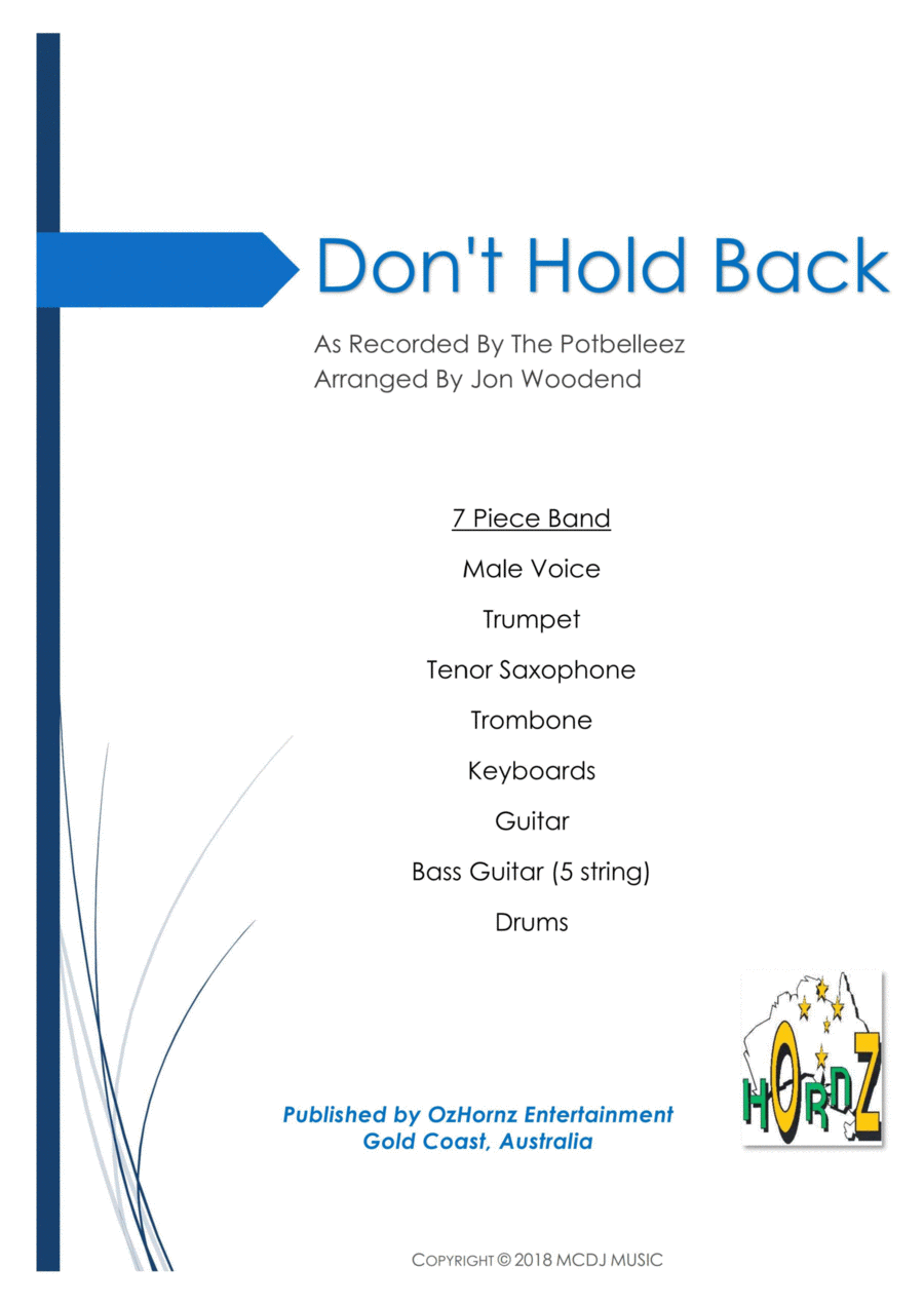 Don't Hold Back Jazz Ensemble scores gallery preview page 1