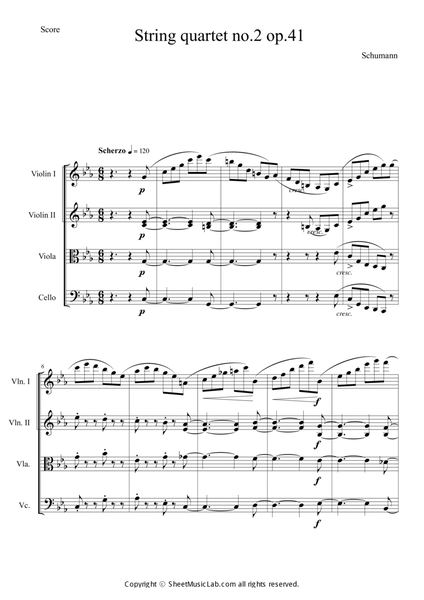 String quartet no.2 op.41 3rd image number null
