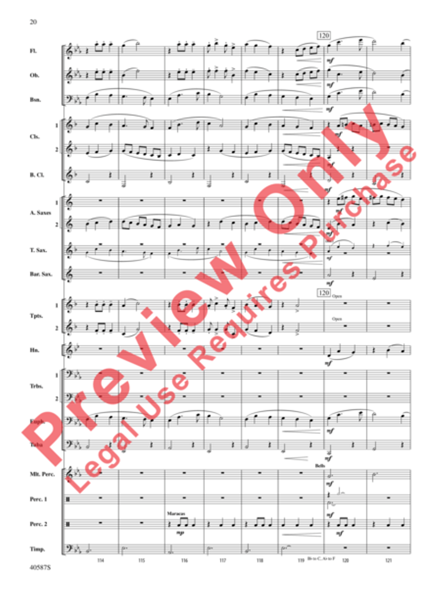 Rondo Picoso Concert Band scores gallery preview page 45