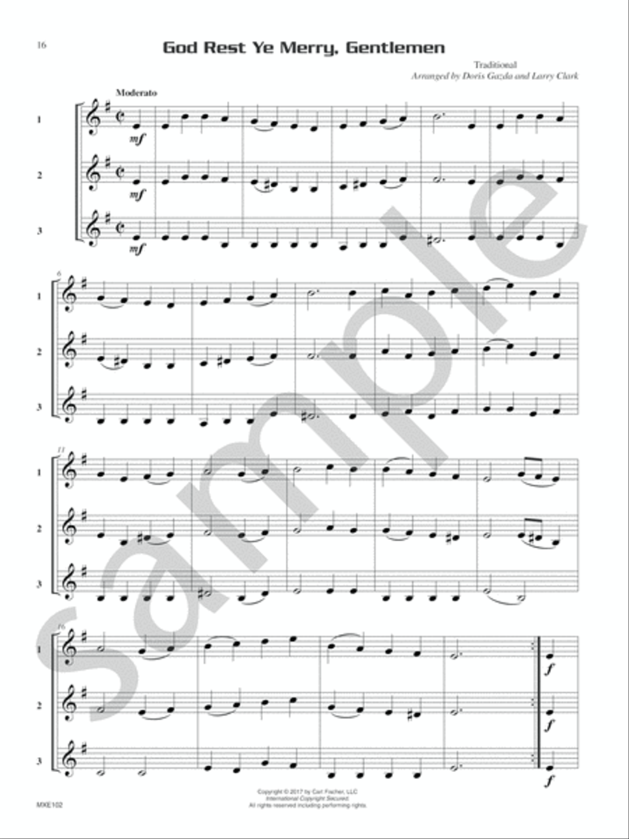 Compatible Trios for Christmas Clarinet scores gallery preview page 10
