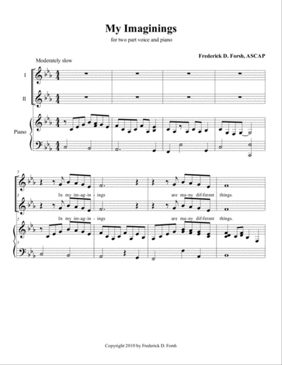 My Imaginings Small Ensemble scores gallery preview page 1