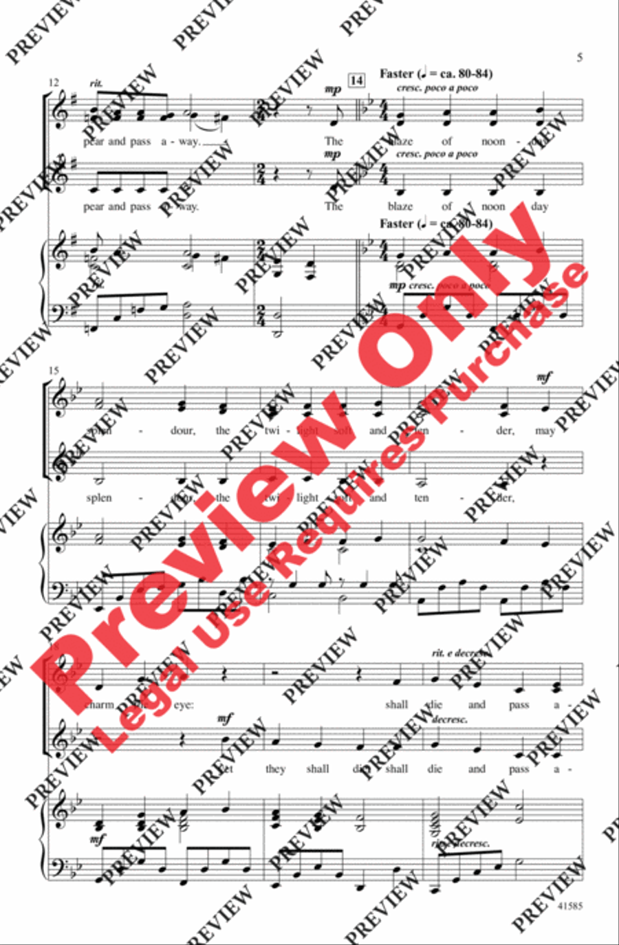 When Midnight Mists Are Creeping Women's Choir scores gallery preview page 4