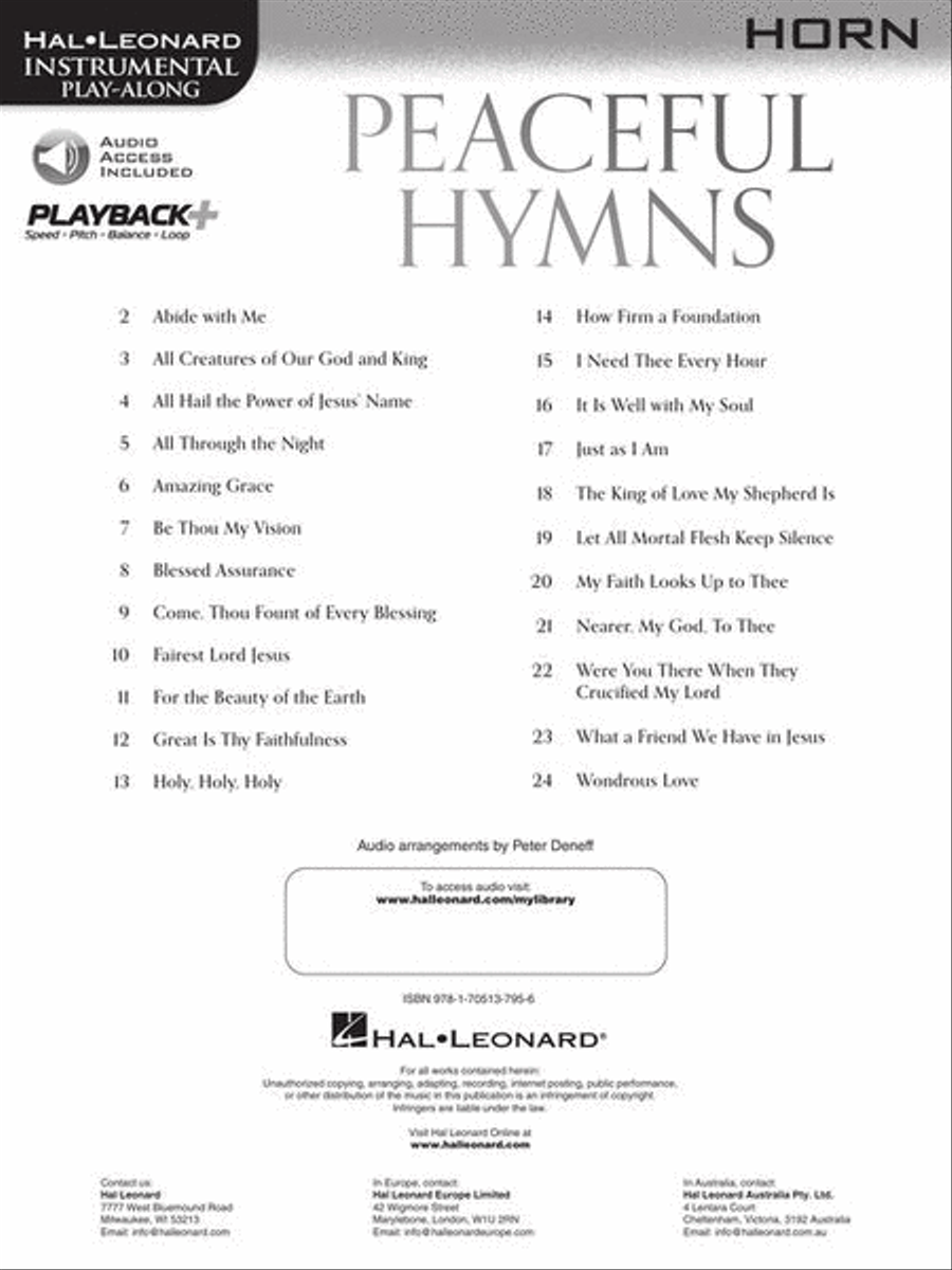 Peaceful Hymns for Horn Horn scores gallery preview page 3