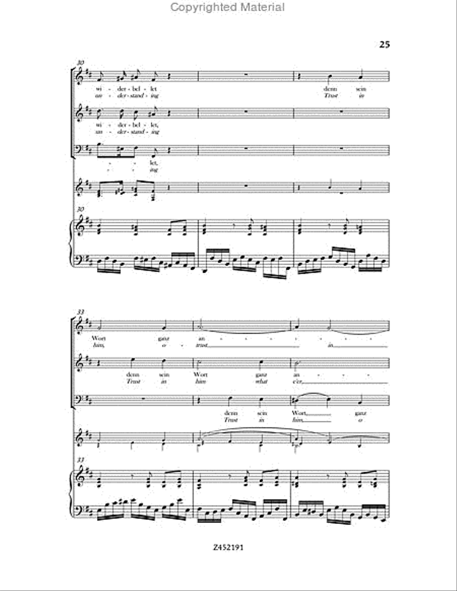 Nach dir, Herr, Verlanget Mich, BWV 150 Choir scores gallery preview page 25
