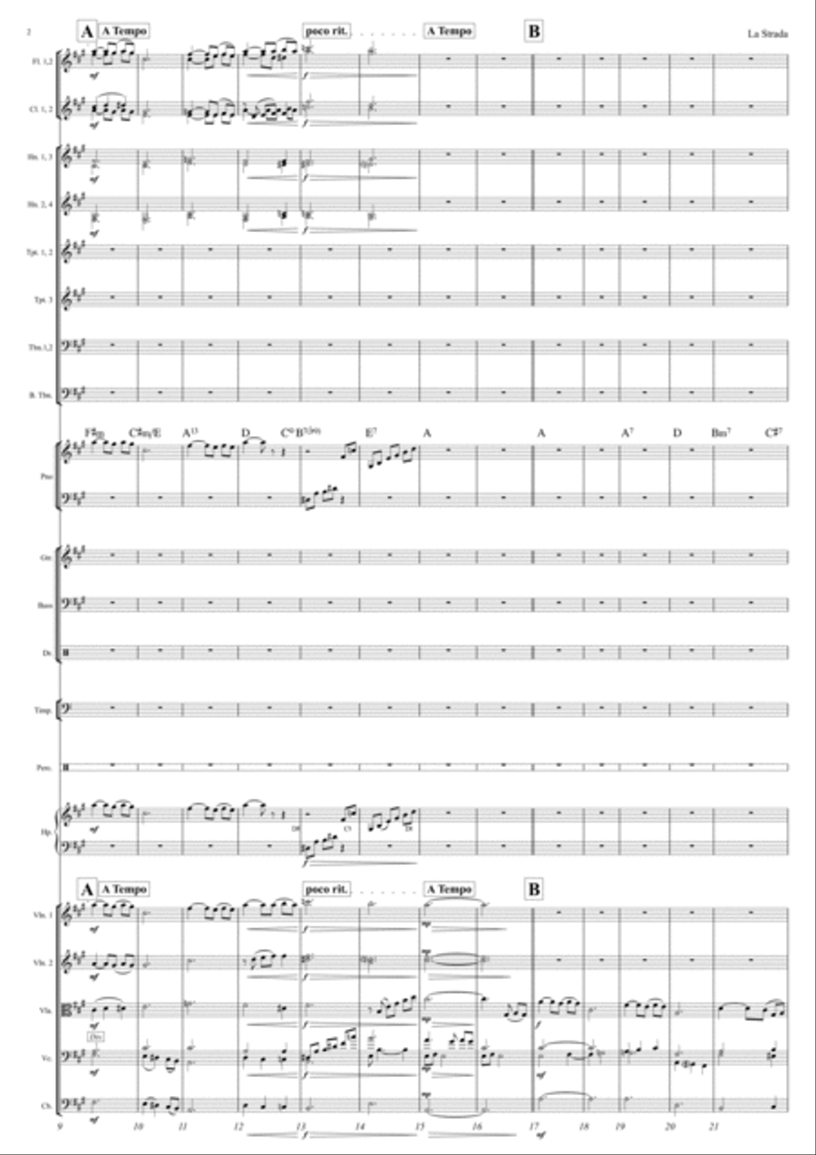 Love Theme From La Strada Love Theme From La Strada Full Orchestra scores gallery preview page 2