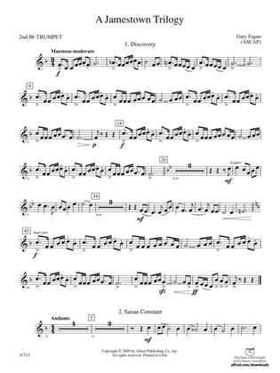 A Jamestown Trilogy: 2nd B-flat Trumpet