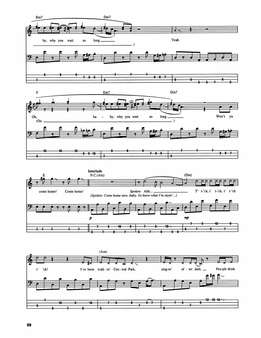 Miss You Bass Guitar Tablature scores gallery preview page 5