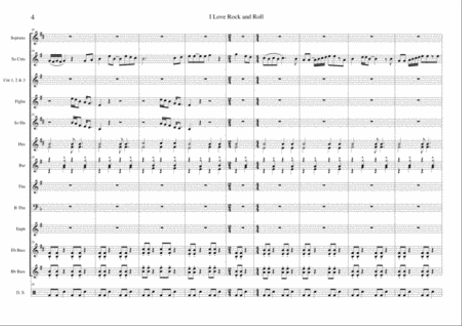 I Love Rock 'N Roll Small Ensemble scores gallery preview page 4