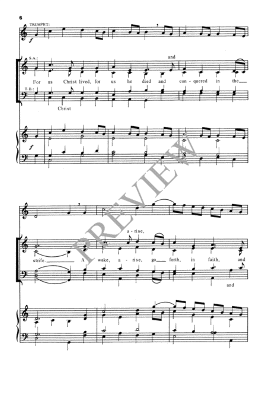Awake, Arise, Go Forth in Faith 4-Part scores gallery preview page 7