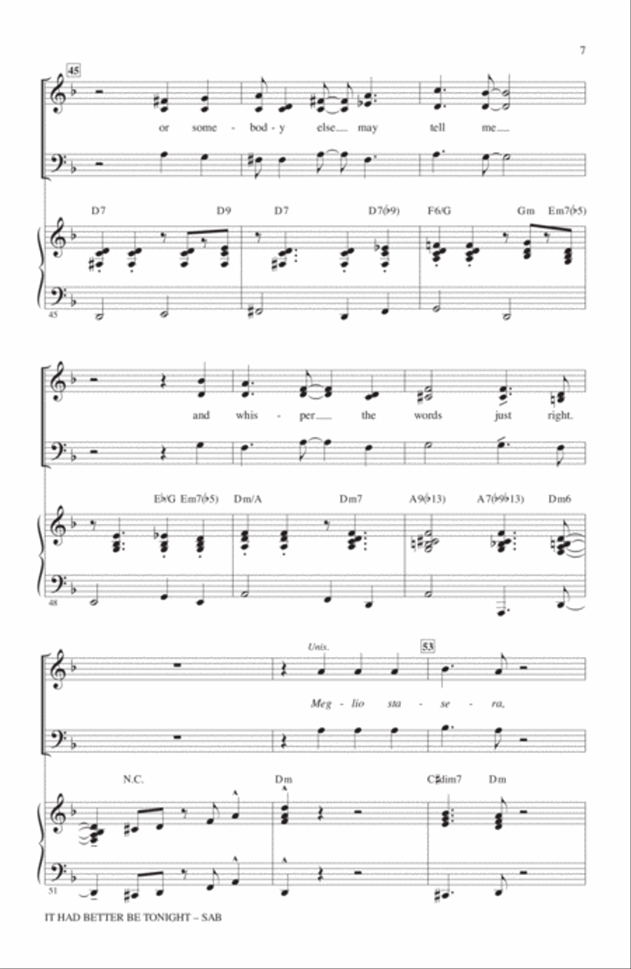 It Had Better Be Tonight 3-Part scores gallery preview page 6