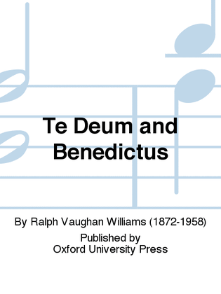 Book cover for Te Deum and Benedictus