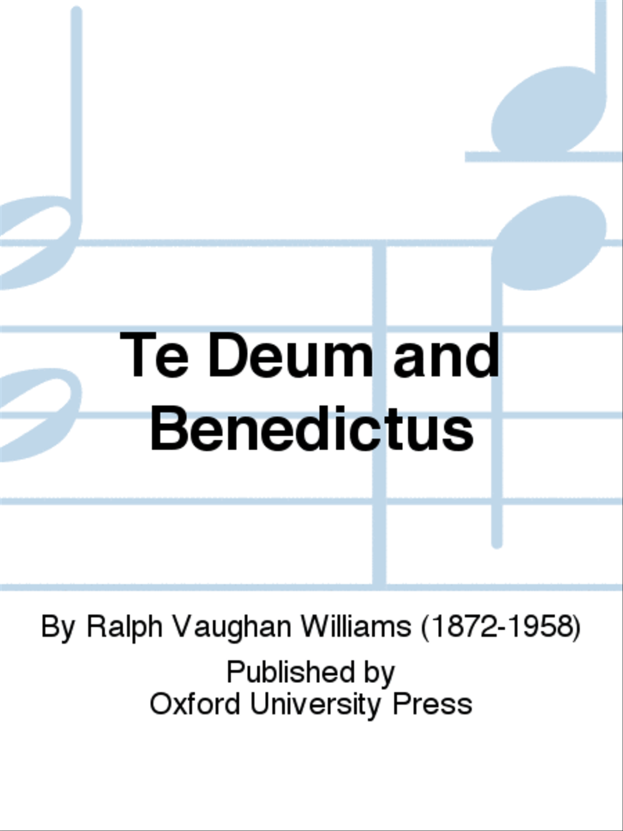 Book cover for Te Deum and Benedictus