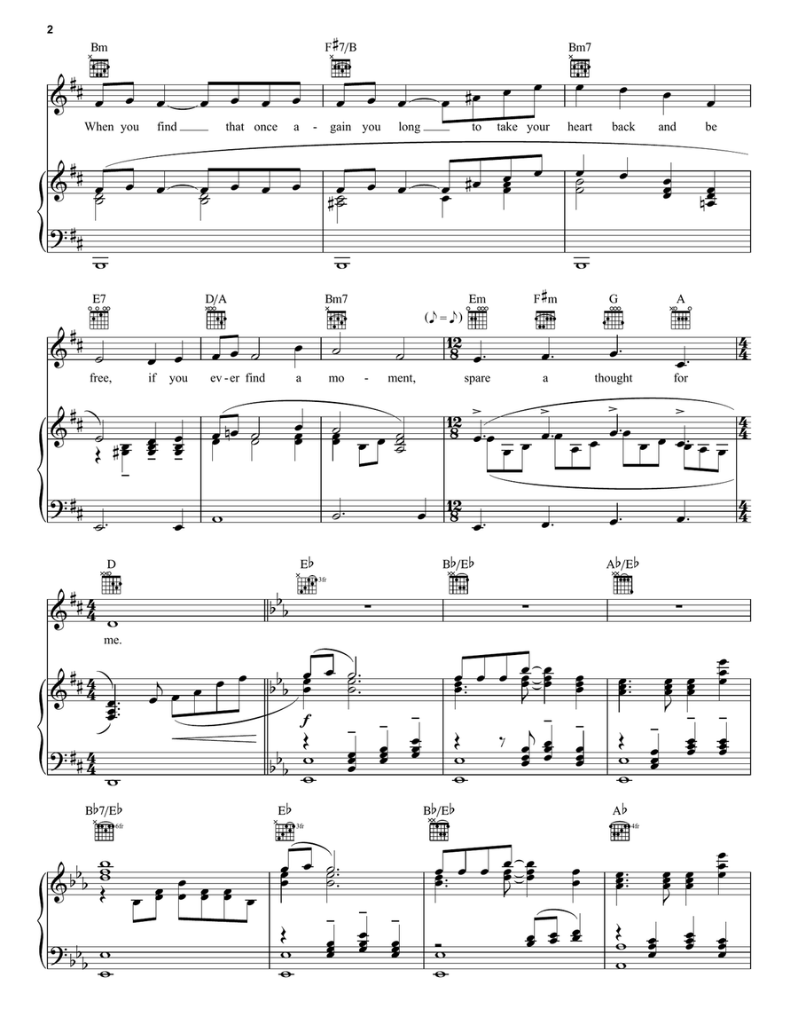Think Of Me (from The Phantom Of The Opera) Guitar scores gallery preview page 2