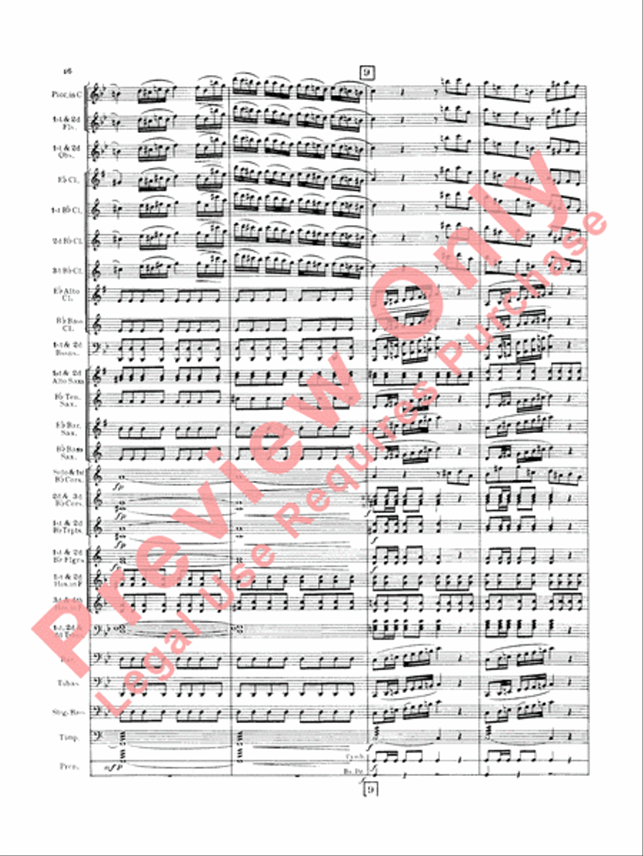 Italian in Algiers (Overture) Concert Band scores gallery preview page 19