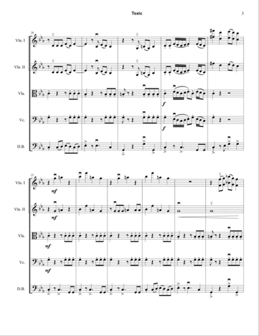 Toxic String Orchestra scores gallery preview page 3