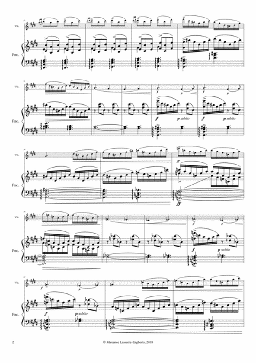 ''Morning Mood'' (from Peer Gynt) for violin and piano image number null