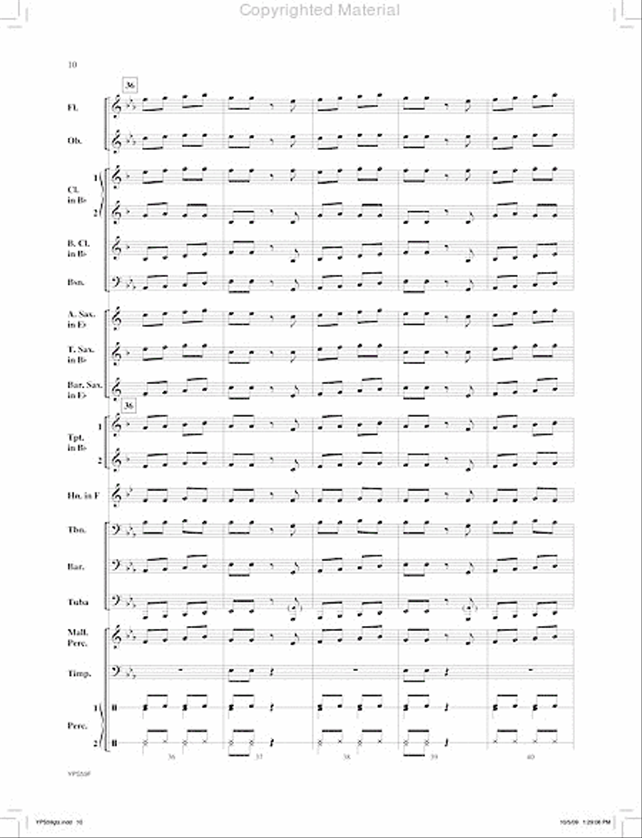 Selections from H.M.S Pianofore Concert Band scores gallery preview page 11