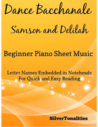 Dance Bacchanale Samson and Delilah Beginner Piano Sheet Music