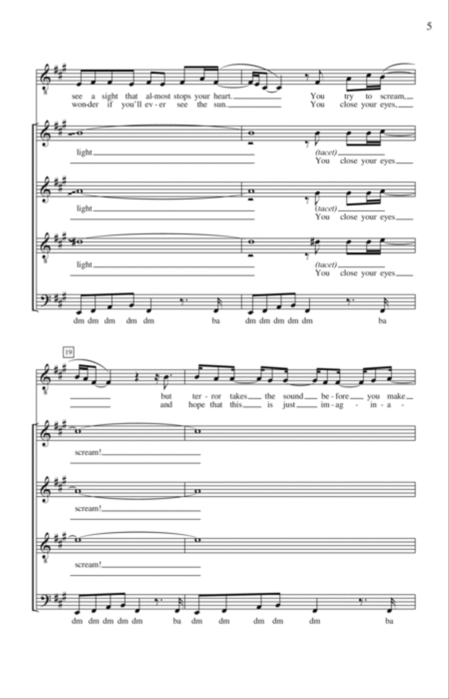Thriller (arr. Deke Sharon) 4-Part scores gallery preview page 4