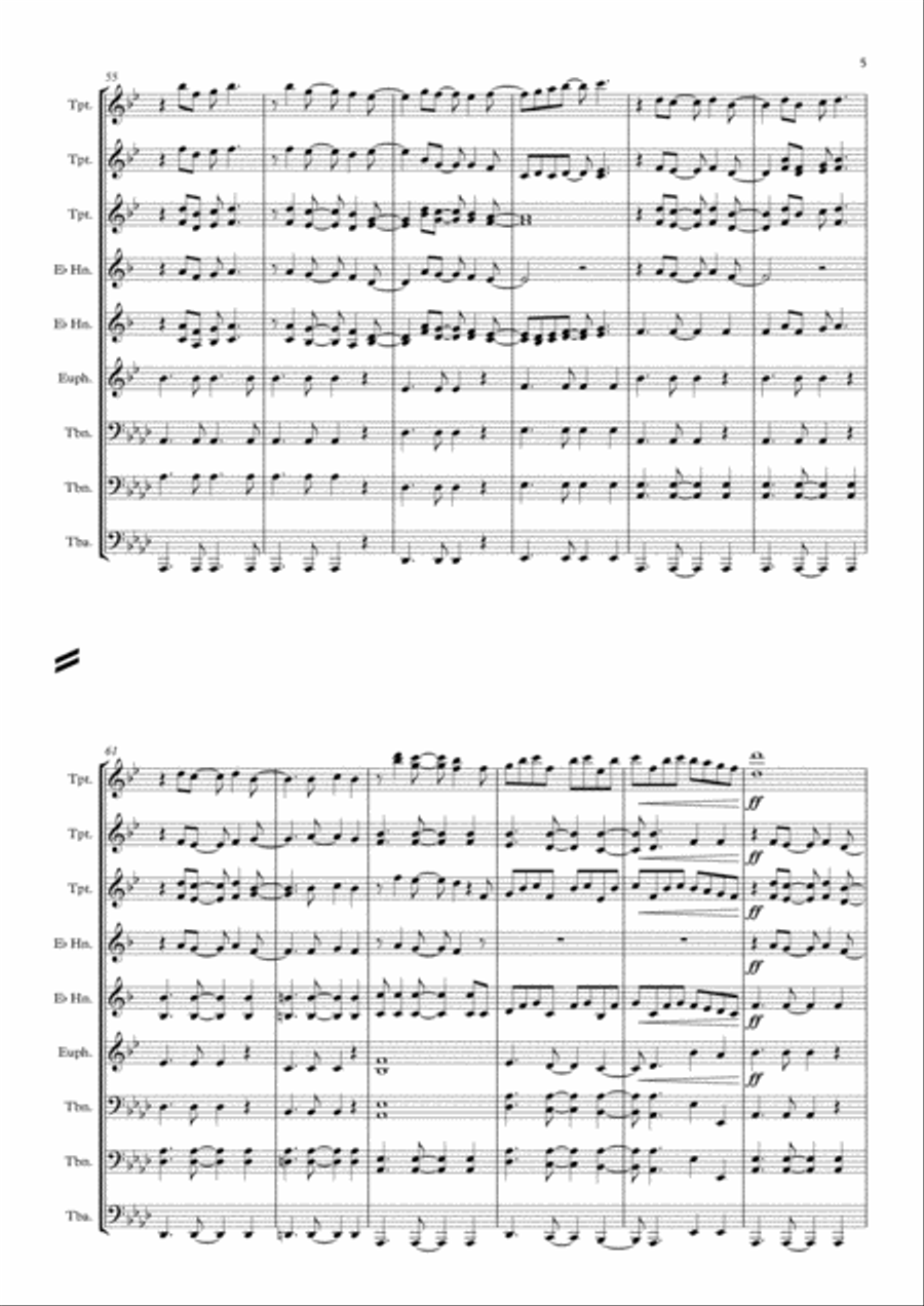 Here Comes The Sun Brass Ensemble scores gallery preview page 5